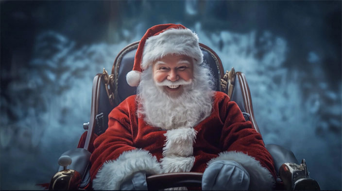 Talk with Santa in landscape