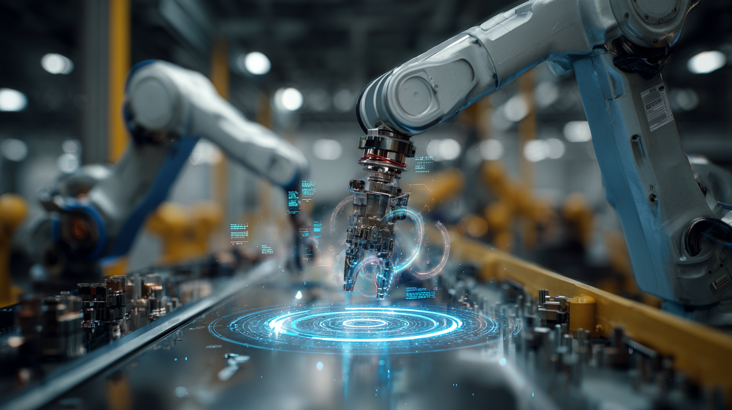 Advanced robotic arms performing micro-precision assembly